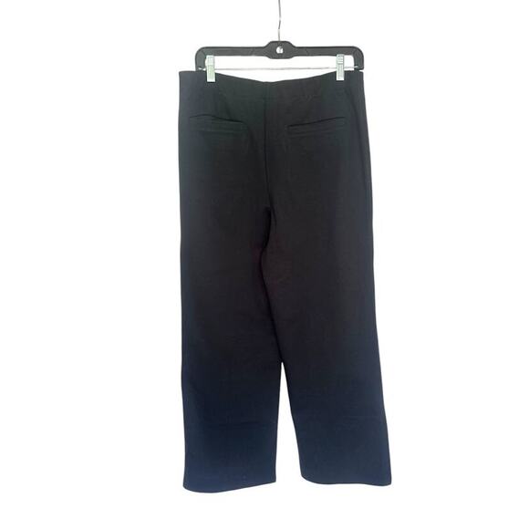 Quince Women Organic Cotton Double Knit Wide Leg Pants 28" Black M Minimalist - Picture 4 of 9